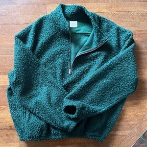 Men's Smock Green Half-Zip Sweater
